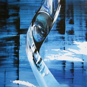 Bright Darkness I, Aus der Serie Chromologie.<br/>Acryl auf Leinwand, 110x140cm, 2008