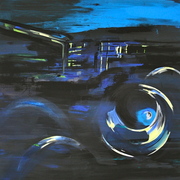 Bright Darkness II, Aus der Serie Chromologie<br>Acryl auf Leinwand, 110x140cm, 2008